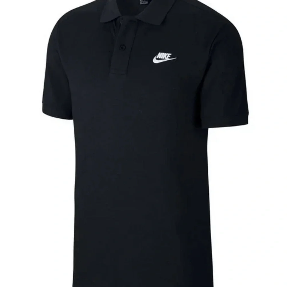 Nike Men’s Black Polo Shirt with Logo Size L NWT